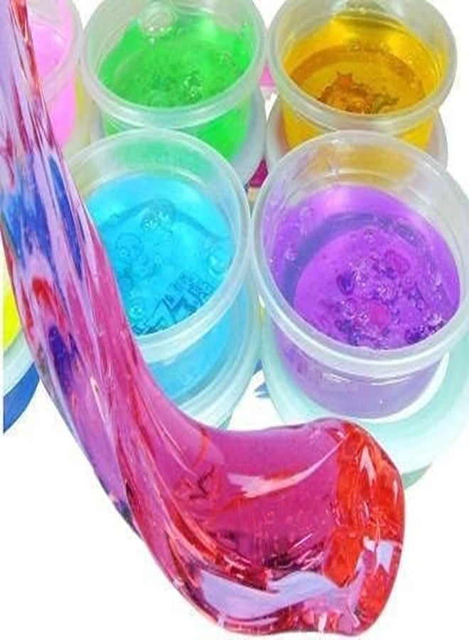 VANEEJI Non Toxic DIY Fruity Glittery Crystal Clay Jelly Slime in for Girls and Boys Kids Above Age 3+ Year Old (Pack of 3) - Image 4